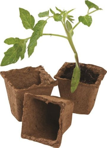 20 Stück 6 cm Töpfe Faser eckig für Home Growing Garten-Gewächshaus