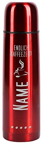Herz & Heim® Thermoskanne 500 ml Gravur mit eigenem Namen/Kaffeeliebhaber