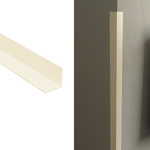Cream Corner Wall Protector Protection Plastic Angle 40mm x 40mm x 1 Metre
