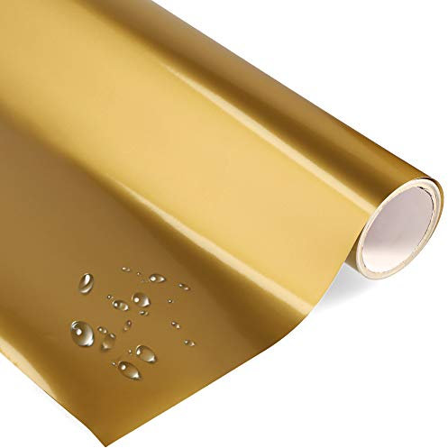 timalo® Premium Möbelfolie Hochglanz GOLD - 1 Meter x 63 cm Bastelfolie - verschiedene Größen - Küchenfolie - Klebefolie für Möbel, Türen selbstklebende Folie Küche