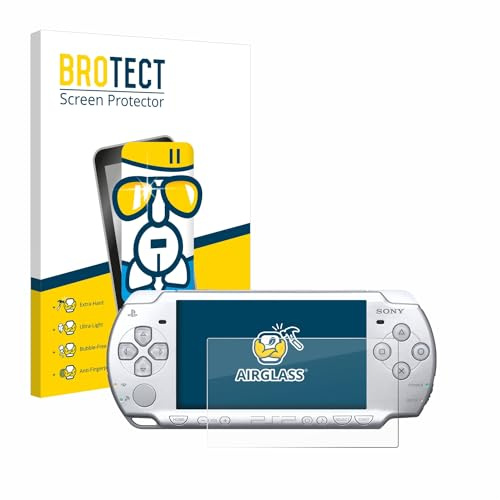 BROTECT Schutzglas für Sony PSP 2004 | Transparenter Displayschutz Made in Germany Schutzfolie Panzer Folie Glas 9H Anti-Fingerprint Einfache Montage Clear