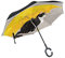 ISAOA gro?er invertierter, winddichter Regenschirm, doppellagige Konstruktion, umgeklappter Regenschirm f¡§1r Auto, Regen, Au?enbereich, C-f?rmiger Griff