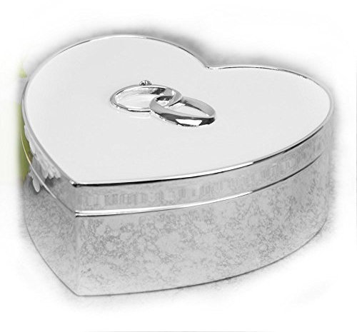 Schmuckdose Herz mit Ringen, Ringbox Hochzeit, Herzschmuckdose mit Ringen