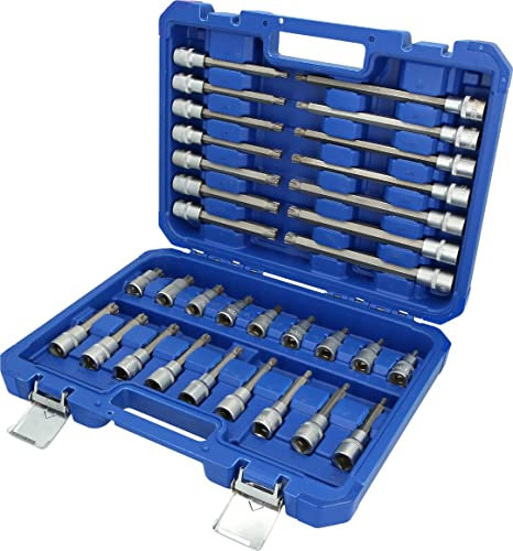 BRILLIANT TOOLS BT022032 Jeu de clés à douille 1/2, 32 pcs, profil RIBE [Powered by KS TOOLS]