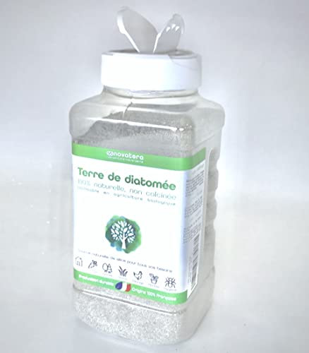 NOVATERA - Terre de Diatomée 100% Naturelle & Française - Ultrapure, Non Calcinée, Ecocert - Entretien, Jardin, Animaux, Élevage, Agriculture Biologique - Poudreuse, 300g