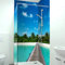 DRUCK-EXPERT Premium Duschrückwand 0,4 mm selbstklebendes Hart-PVC, Größe:2 x B 103 x H 240 cm Hochformat, Muster:Insel