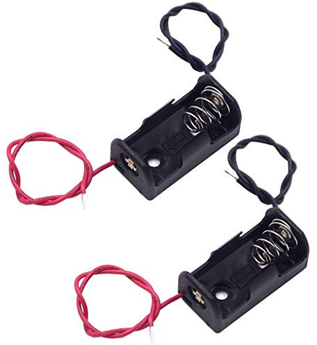 LampVPath (Pack of 2 ER14250 Battery Holder, 1/2AA 3.6V Battery Holder with Leads Wires