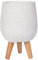 IDEALIST 26cm Large Indoor Plant Pot for Trees | Honeycomb White Reinforced Stone Planter with Legs | Flower Pot Cover D26 H43 cm, 19 litres