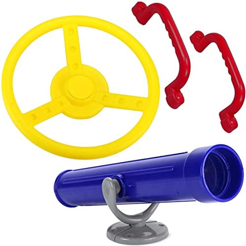 Anschütz XXL Sparset bunt Zubehörset für Spielturm Lenkrad + Fernrohr + 2 Handgriffe Zubehör Set