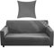 NAKIHOUSE Sofa Überwürfe Sofabezug mit einem Kissenbezug, Stretch elastische Sofahusse Sofa Abdeckung in Grau Farbe für 1/2/3/4 Sitzer（L-förmiges Ecksofa erfordert Zwei）