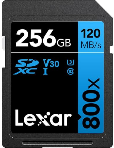 LEXAR Performance 800x 256GB SDXC R95/W45 MB/s (BLUE Series)