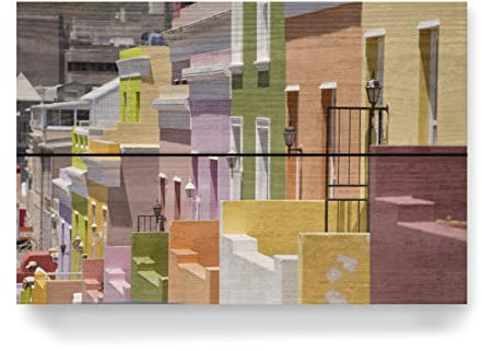 artboxONE Holzbild 30x20 cm Architektur BO-Kaap in Kapstadt, von Künstler Dreamtours