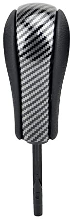 Schaltknauf Kohlefaser-Auto-Automatik-Schaltknauf Handball für BMW E39 E46 E53 E60 E61 E63 E64 E83 E81 E82 E87 E90 E91 E92 E93 (Color : Carbon fiber-Short)