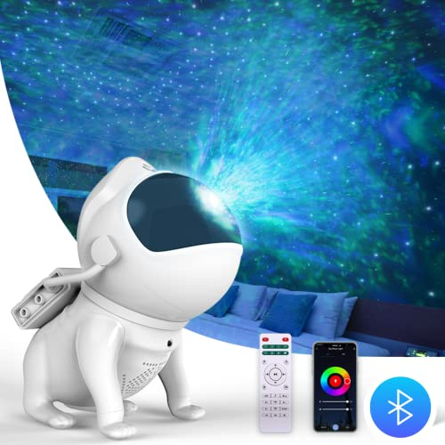 SPACE DOG Smart Starry Sky Galaxy Projector with Remote and App Control | Built-in Bluetooth Speaker with White Noise for Children (Bluetooth)