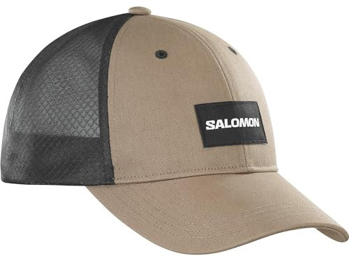 Salomon Trucker Unisex Gebogene Kappe Trail Running Wandern MTB Lauf, Auffälliger Style, Vielseitiger Einsatz, Atmungsaktiver Komfort, Braun, S/M