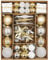 SVNVIOZ 58 Stück Weihnachtskugeln Set Gold Weiß, Christbaumkugeln Kunststoff Deko Weihnachten, Weihnachtsbaumschmuck mit Aufhänger, Weihnachtsbaumkugeln für Weihnachtsdeko Innen Aussen