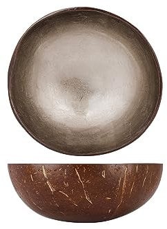 Noya Bol Noix de coco, Feuille d'argent métallique, D14 cm