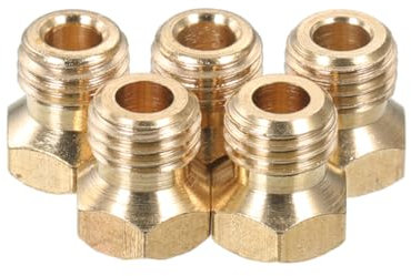 AUklOPVZZ Kit di ugelli per getti da 5 Pezzi/Set per Piano Cottura a - Parti universali per Tutte Le Marche e Modelli Kit di ugelli per getti in Metallo Piano Cottura a GPL