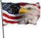 Dekorative Gartenflagge, Hofbanner, Adler, USA, amerikanische Flagge, Druck, alle Jahreszeiten, Urlaub, Willkommensgarten, Rasen, Hängedekoration, 60 x 90 cm