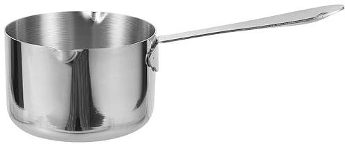 HOMSFOU Non Stick Frying Pan 10cm Small Milk Saucepan Induction Hob Pan Kitchen Portable Pan Leakproof Spout
