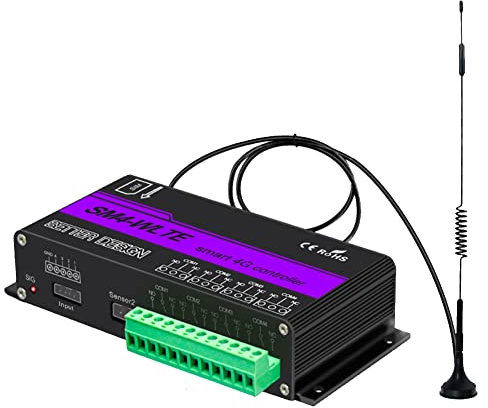 Droagoct SM4-WLTE 4G Wireless GSM SMS Fernbedienung Ein/Aus-Schalter Controller 4 Relais APP Fernbedienung Temperatursensor EU-Stecker