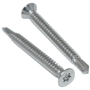Lot de 20 vis auto-taraudeuses - 6,3 x 80 mm - TX - Forme O - En acier inoxydable A2 / V2A - Vis à tôle auto-taraudeuses DIN 7504 / ISO 15480 - Inoxydable