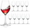 MSYU Hand Blown Crystal Wine Glasses Set of 10, Long Stem, 10 oz Red and White Wine Glasses