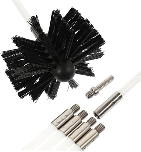 Amosfun 1 Satz Rohrreinigungsbürste Glasfaser-Bausatz Flexschlauch Rohrreiniger Glasreiniger Schornsteinreinigungswerkzeuge praktische Bürste Haushalt Trockner Fegen Suite entlüften Nylon