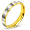 Edelstahl Rings, Verlobungsringe Silber Gold Zweifarbig Poliert, 4 Mm Geschenke für Damen Frauen Freundin Größe 45 (14.3)