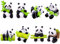 8 Stück Panda Figuren Deko Mini Panda Ornamente Tierfiguren Niedliche Panda Figuren Set für Garten Mikro Landschaft Bonsai Kaktus Puppenhaus Tortendeko Tisch Schneekugeln Geburtstagsparty