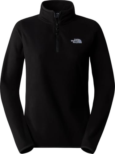 The North Face NF0A855M4H01 Women’s 100 Glacier 1/4 Zip - EU Maglia Lunga Donna TNF Black-NPF Taglia M