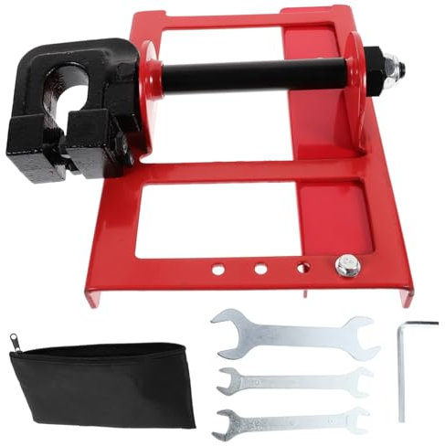 Mipcase 1 Set Chain Saw Open Flat Rack Mini+Chainsaw Mini Chainsaw Mill Mini Electric Chainsaw Mini Chain Saw Lumber Cutting Guide Bar Chainsaw Mill Guide Wood Cutting Rack Alloy Steel Red