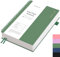 EMSHOI Notizbuch B5, Collegeblock B5 Liniert, Ringbuch 300 Seiten /150 Blatt Zum Schreiben, 100 GSM Papier, PVC Hardcover, für Arbeit Büro Schule 19 x 25 cm - Tintengrün