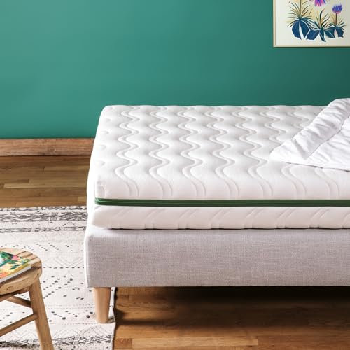 Kadolis - Kindermatratze 90x200x17 cm Aloe R - Schaum- und Latexmatratze - 2 Liegeflächen - Abnehmbarer und waschbarer Bezug - ÖkoTex Zertifiziert