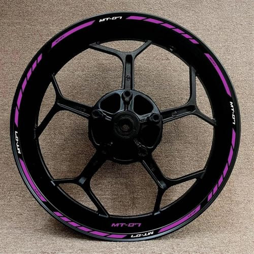 NOHEEU Zubehörteile Motorrad-Radaufkleber, Felgenstreifen-Aufkleber, Wasserdichtes Klebeband, Reflektierendes Aufkleber-Zubehör Für Y&amaha MT-07(Style 4)