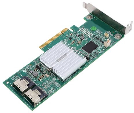 Vikye Carte Contrôleur Raid, Carte Raid Interne PCI Express SAS, Double SFF8087 8 SAS Compatible avec Raid 0 1 5 10 PCIE X 8