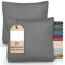 Greenline Kissenbezug Premium Jersey aus 100% Baumwolle Grau Doppelpack (2X) 50 x 50 cm Kissenhülle Kissenbezüge