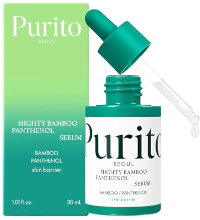 PURITO Bamboo Panthenol Serum für empfindliche Haut, 30 ml | Glow-Serum, Feuchtigkeitsbarriere, tiefenwirksam hydratisierend, Glass-Skin-Effekt, vegan & tierversuchsfrei