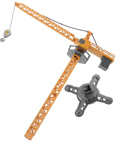 Angoily Rc Kranauto Spielzeug Realistisches Turmdrehkran Modell Für Junge Mädchen Und Sammler Mit Manuellem Hebemechanismus Und Authentischen Baustellenfunktionen Für Kreative