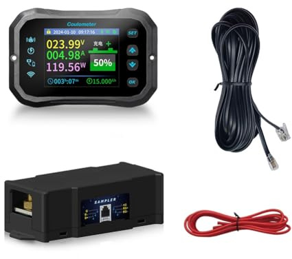 Fuhjythy KM140F WiFi Coulomb Meter 400A Volt-Ammeter Power RV Battery Capacity Tester Monito for All Batteries