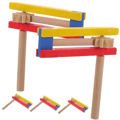 VICASKY 5Stücke Teiliges Holzrassel Selbstrotierendes Design Sportveranstaltungen Geburtstagsfeiern Lärmhersteller Handgefertigte Mexikanische Ratsche