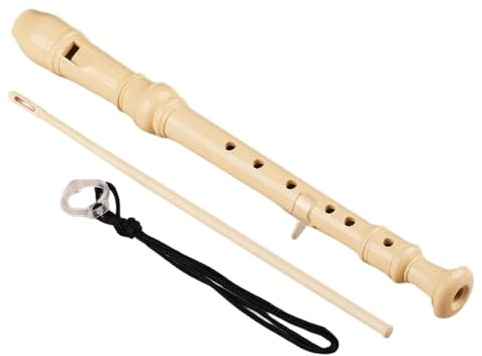 Blockflöte Set 6 8-Loch-Blockflöte Für Anfänger Vertikale Flöte Professionelle Altblockflöte Tragbare Performance-Musikinstrumente(6 Hole-Milky White)