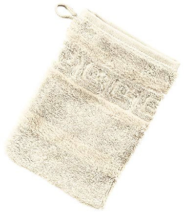 Cawö Waschhandschuh 1001 Noblesse Walk-Frottier Natur Größe 16x22 cm