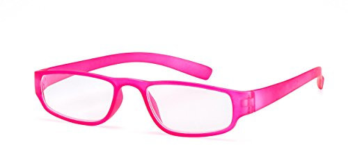 FILTRAL Extrem leichte Lesebrille in der Trendfarbe Pink/Moderne eckige Lesehilfe für Damen & Herren / +2,50 dpt F4520503