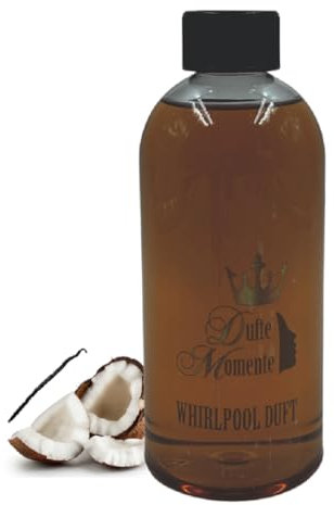 Dufte Momente | Whirlpool Duft 500ml | Kokos - Vanille | mit naturreinen und natürlichen ätherischen Ölen | kein Schaum