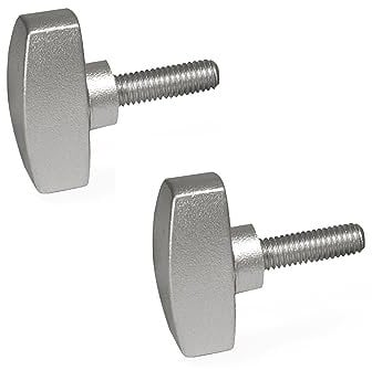 Ganter Normelemente | Edelstahl-Flügelschraube - GN 433-34-M8-20-MT | Griffdurchmesser 34mm | Edelstahl-Feinguss | 2 Stück