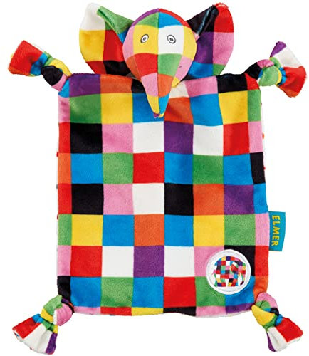 Rainbow Designs Elmer („Elmar“) der Elefant Comfort Blanket - Super Soft Plüsch Elmer Elefant Kuscheldecke für Babys, geeignet von Geburt an, tolles Geschenk für Neugeborene