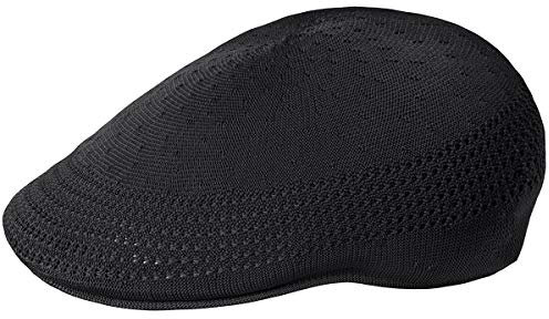 Kangol Tropic 507 Ventair Flatcap Schirmmütze Schiebermütze Sommercap (XL (60-61 cm) - schwarz)