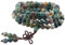 KYEYGWO 108 Gebet Mala Perlen Armband für Damen Herren, 6mm Tibetisch-buddhistischen Heilstein Halskette für Unisex, Indischer Achat