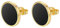 Flongo Ohrringe Herren Ohrstecker Damen: fake plug faux gauges fakeplugs gold vergoldet tunnel Edelstahl Stud piercings Cheater Gestüt Ohr Stecker earrings plugs für Frauen Männer 10mm